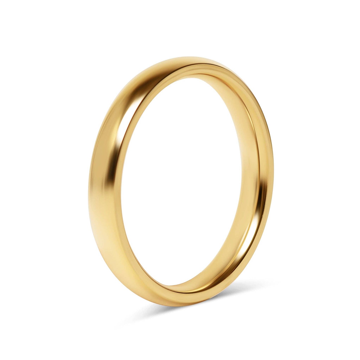 Stainless Steel Blank Gold Ring 2mm