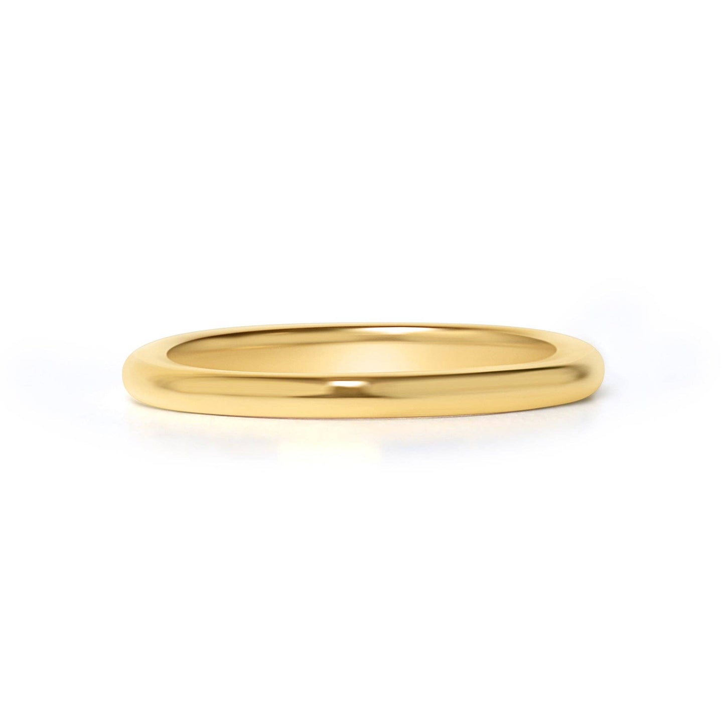 Stainless Steel Blank Gold Ring 2mm