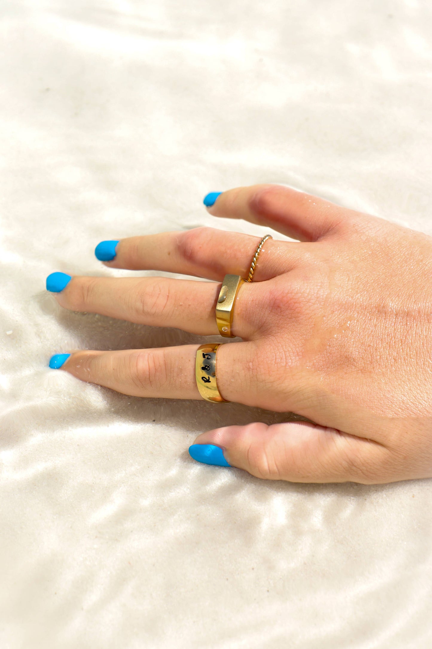 Stainless Steel Blank Gold Ring 2mm