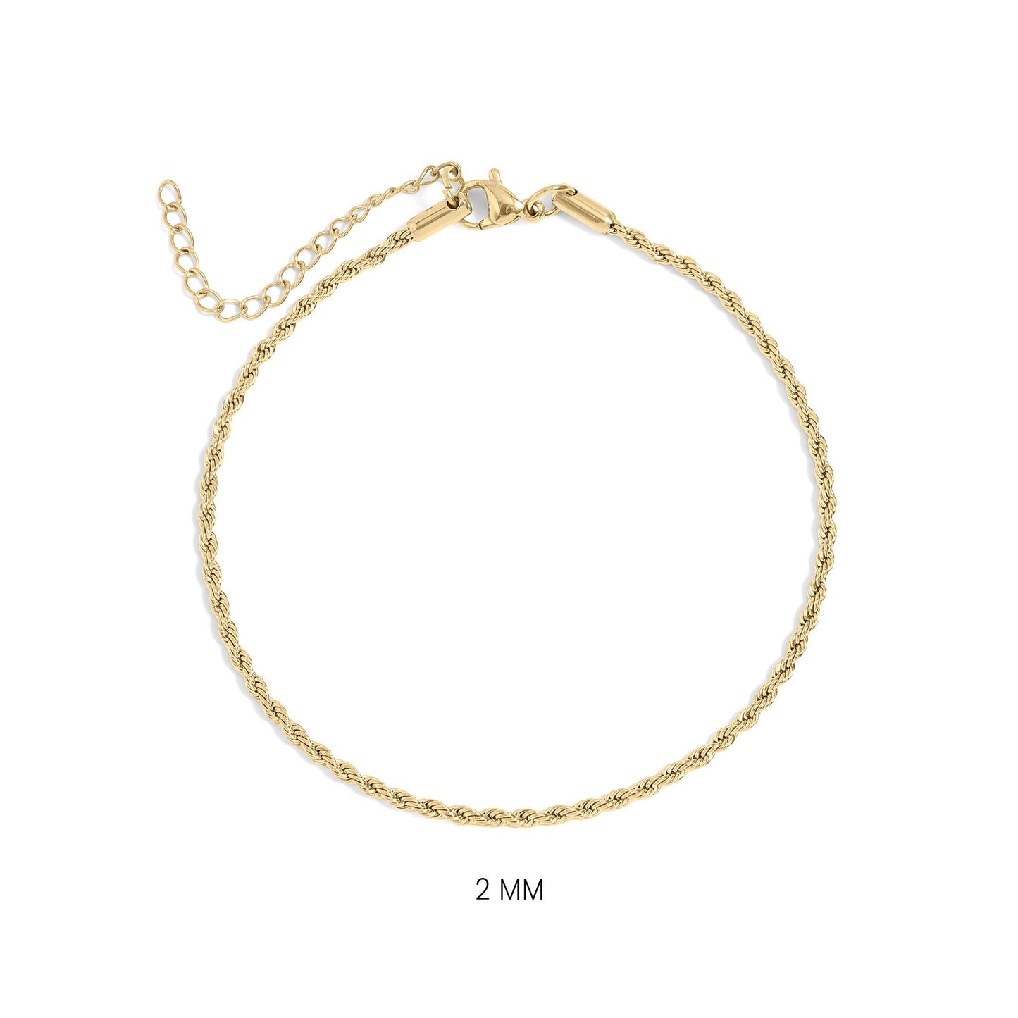 Rope Chain Bracelet / Anklet - Gold