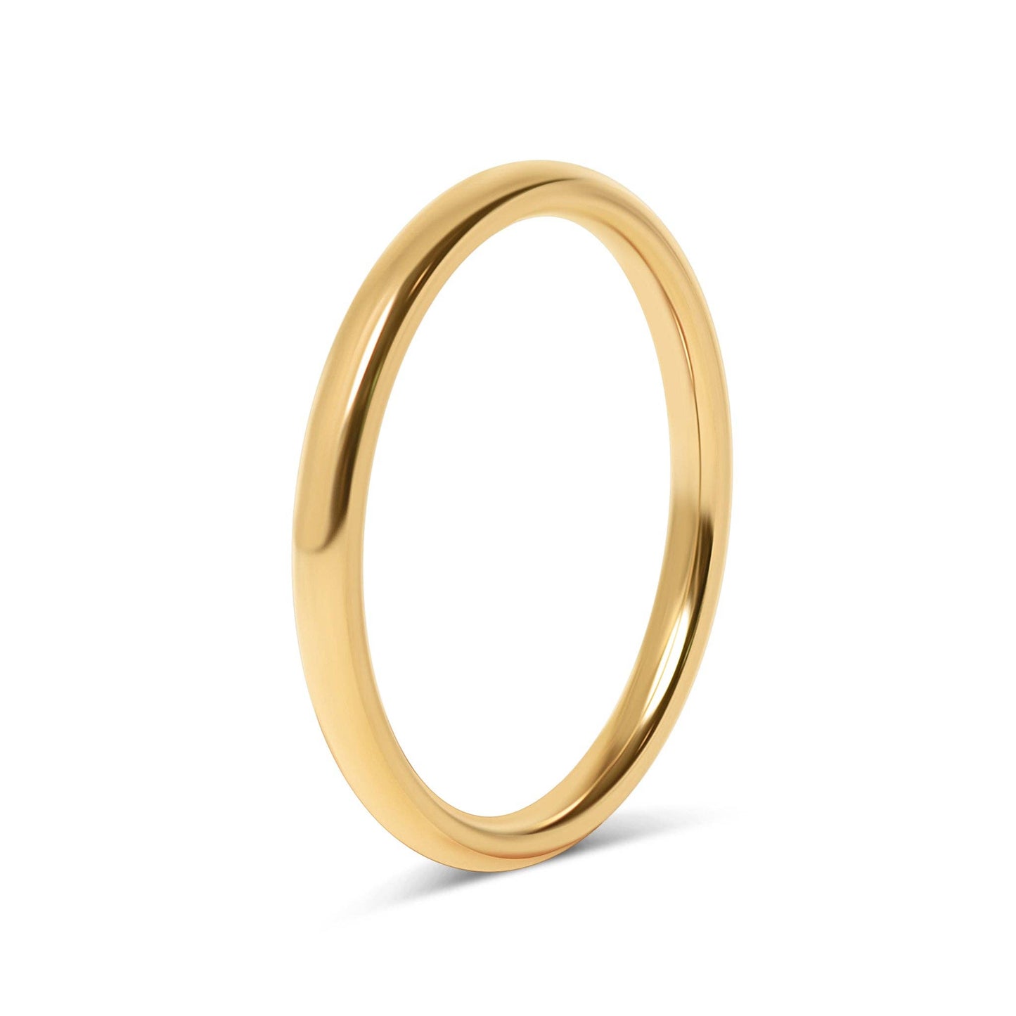 Stainless Steel Blank Gold Ring 2mm