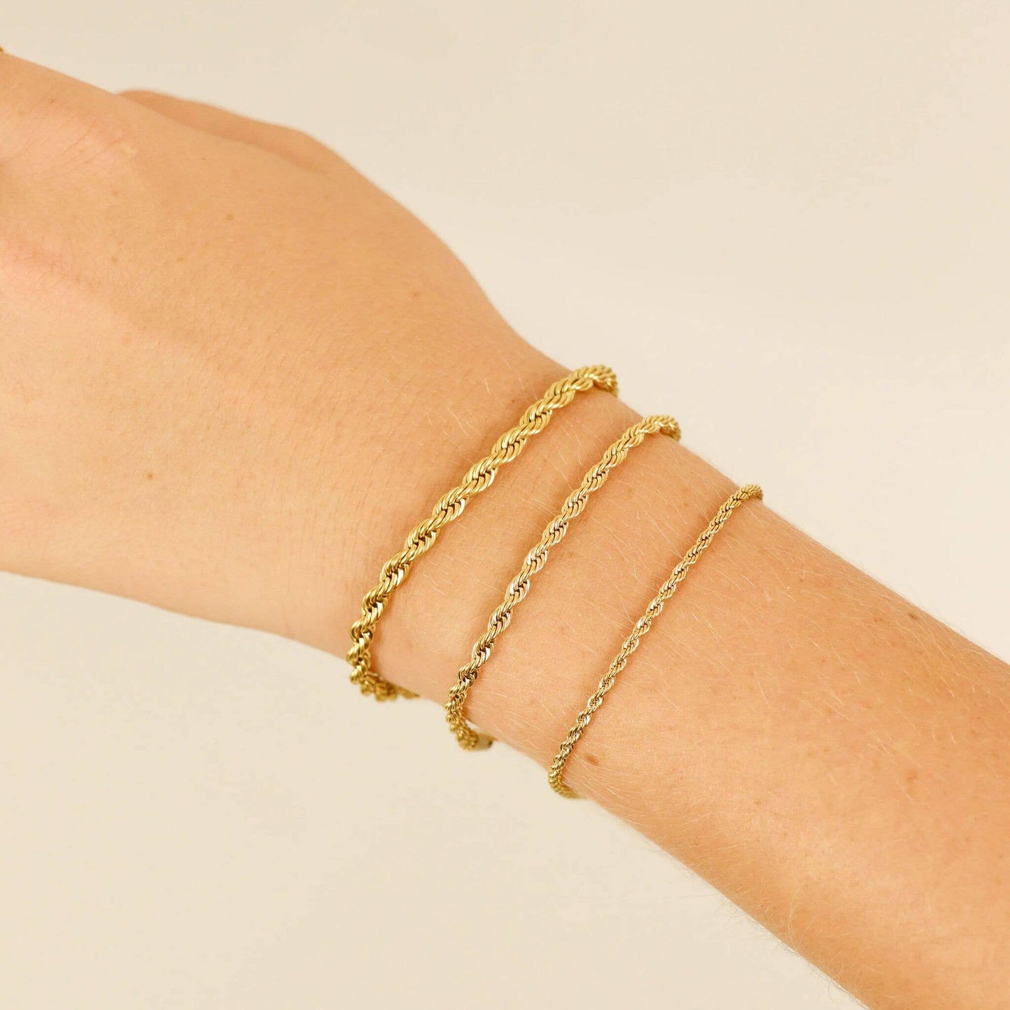 Rope Chain Bracelet / Anklet - Gold