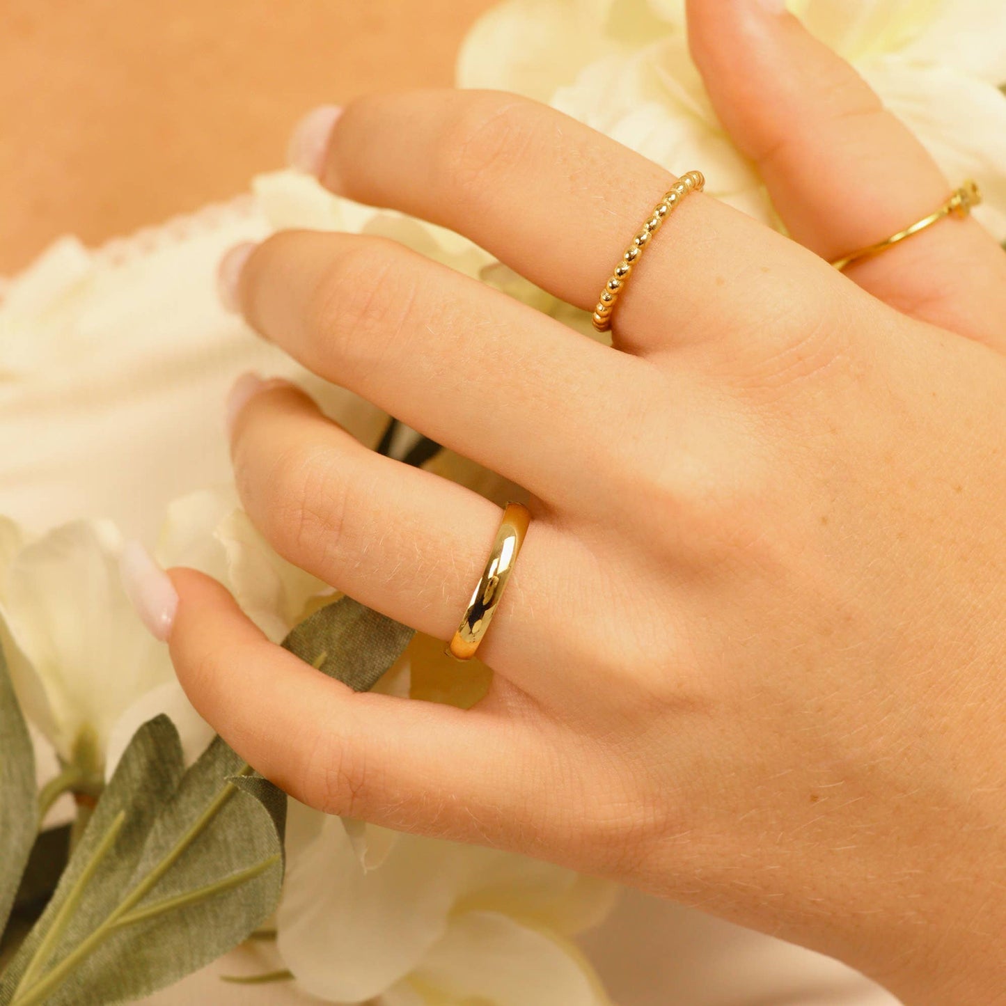 Stainless Steel Blank Gold Ring 2mm