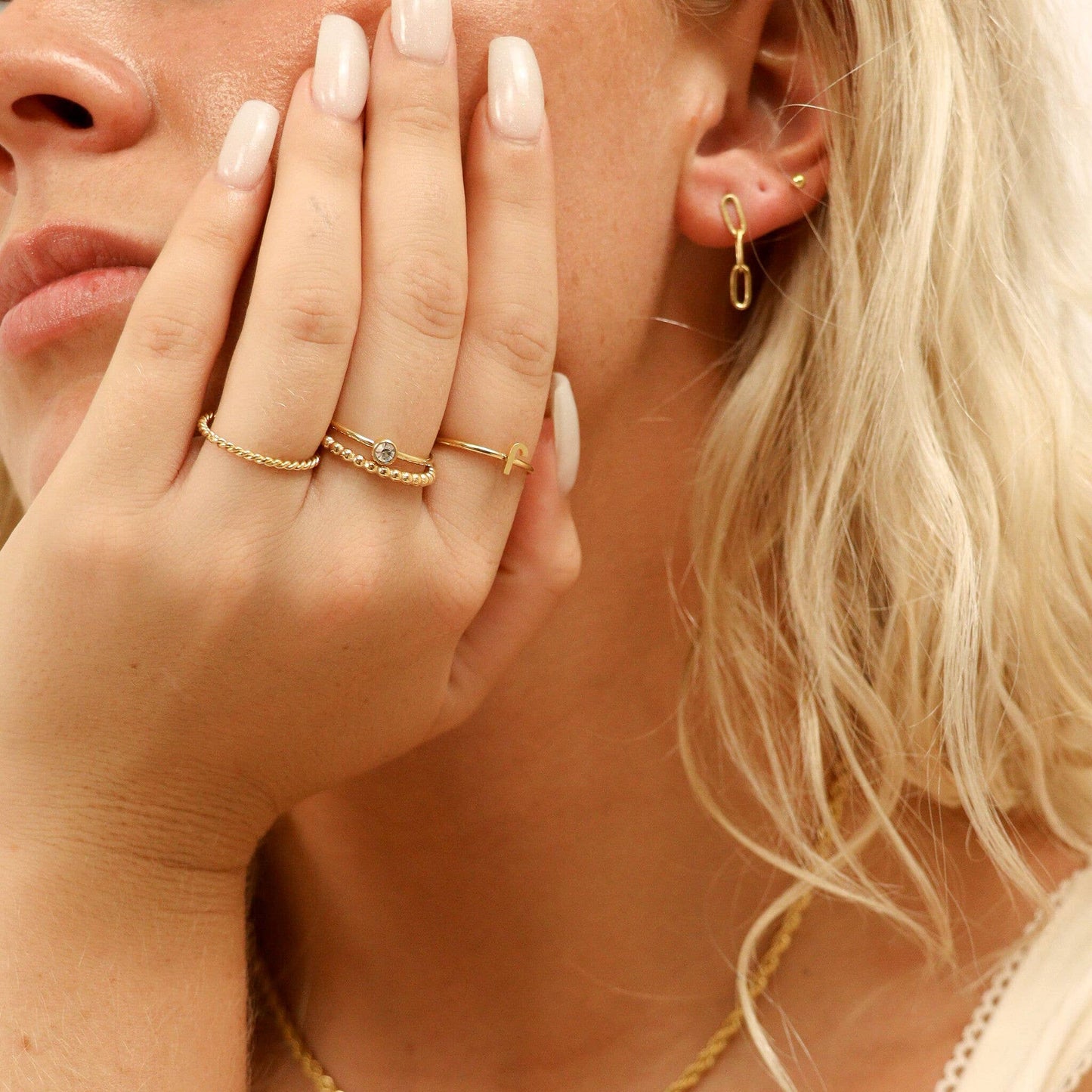 Stainless Steel Braided Stacking Ring - Hypoallergenic
