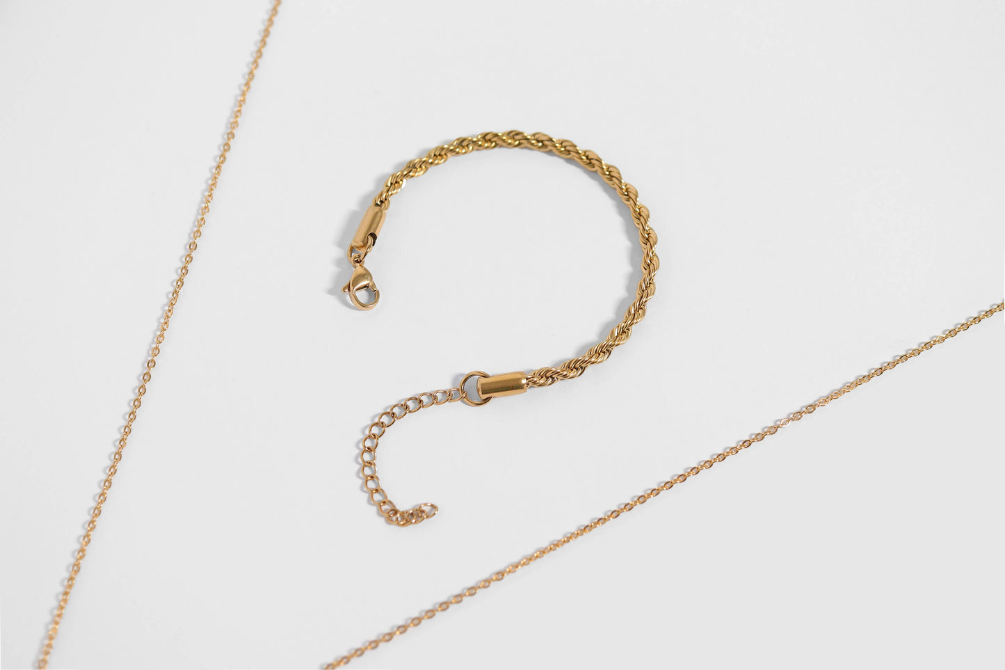 Rope Chain Bracelet / Anklet - Gold