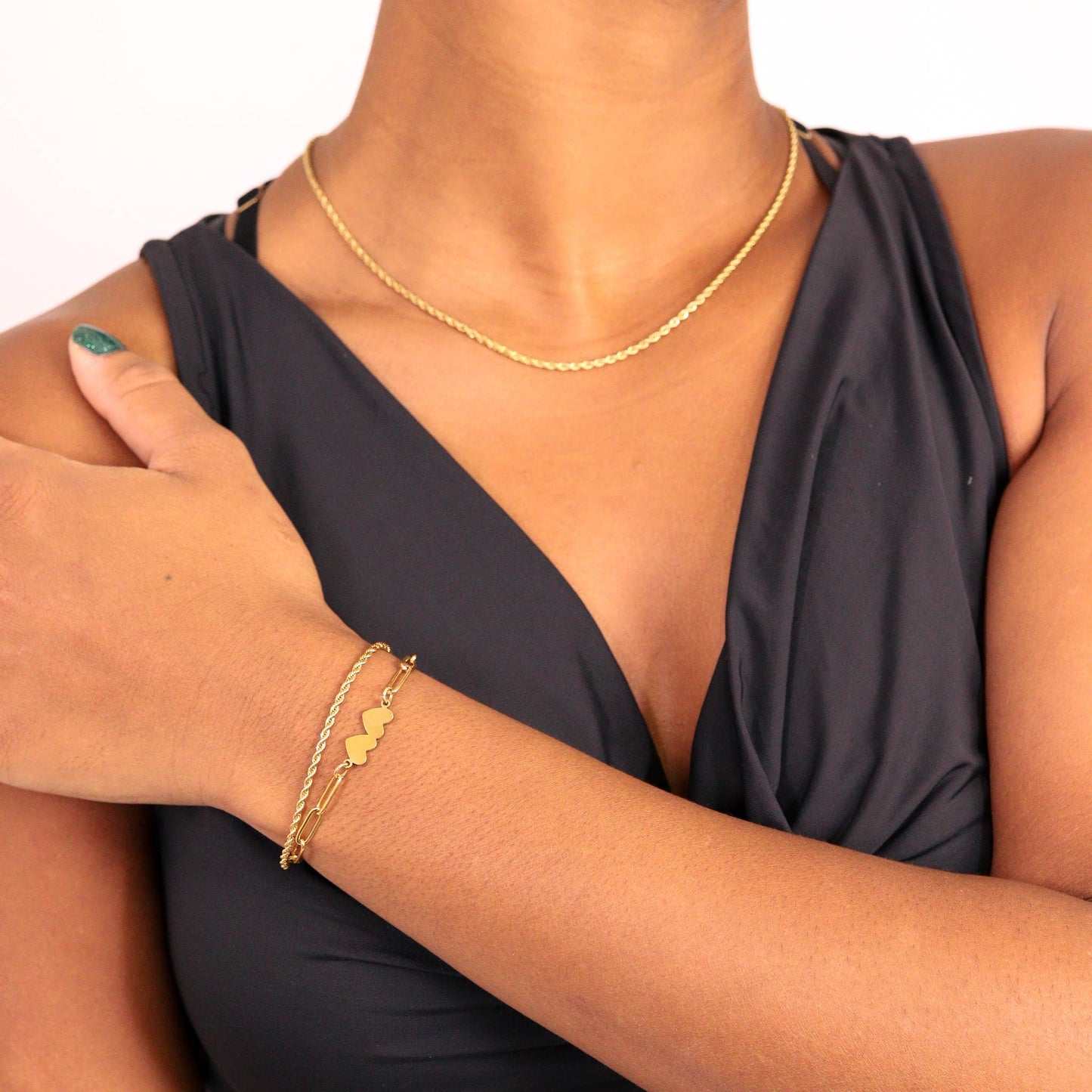 Rope Chain Bracelet / Anklet - Gold