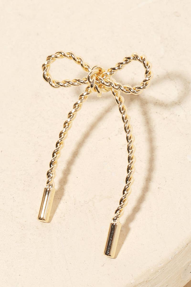 Twisted Bow Tie Earrings