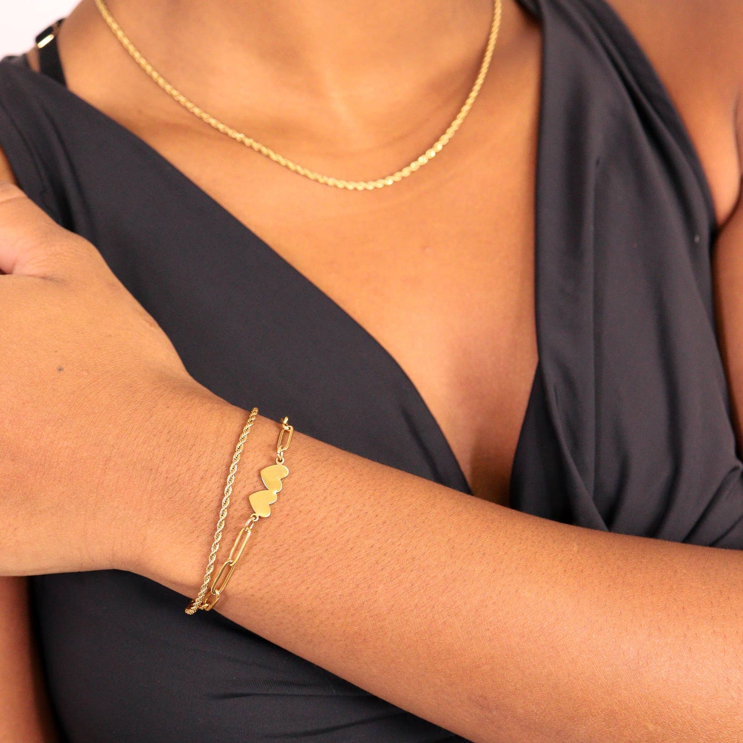 Rope Chain Bracelet / Anklet - Gold