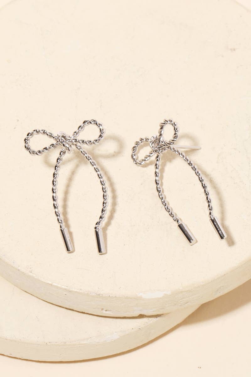 Twisted Bow Tie Earrings
