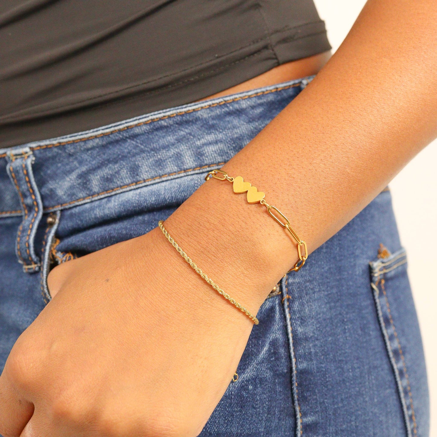 Rope Chain Bracelet / Anklet - Gold